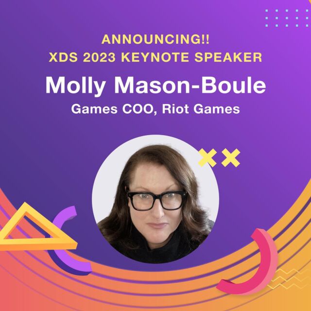 We are excited to announce Molly Mason-Boule, Games COO, @riotgames as our #XDS2023 first Keynote Speaker! Molly’s expertise in production and operational strategy will surely broaden our perspective and knowledge in this area. We are honored to have her join us on stage!#xds23 #serviceproviders #gamedev #gamepublishing #externaldevelopment